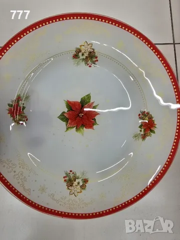 коледни стъклени чинии 