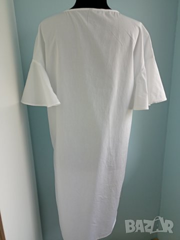 Бяла рокля Benetton M, снимка 5 - Рокли - 36644272