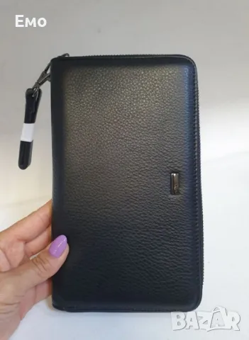 Мъжка ръчна чантичка-портфейл с много прегради и отделения, снимка 4 - Портфейли, портмонета - 48499010