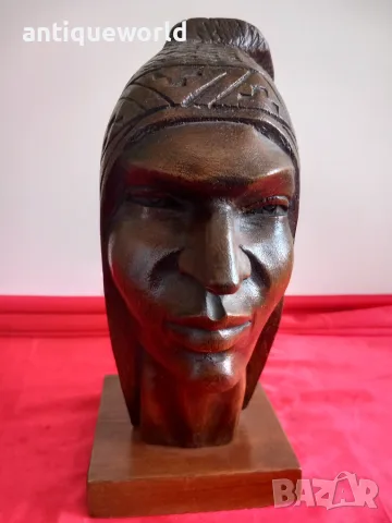 Стара Дървена Скулптура на Инкски Войн, Инки , Перу