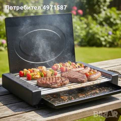 Електрическа скара с капак Oliver Voltz OV51015QC – 1800W мощност за бързо, чисто и равномерно готве