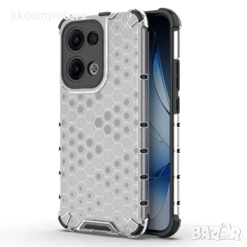 Oppo Reno13 5G Силиконов Калъф Honeycomb TPU и Протектор