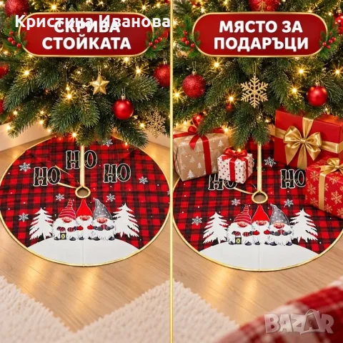 Коледна постелка за елха 80 см, снимка 10 - Декорация за дома - 56505969