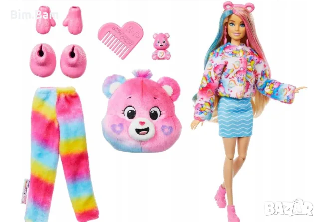 Кукла  Barbie Cutie Reveal Care Bears - Мече - 10 изненади / Mattel - 2 модела, снимка 2 - Кукли - 56168302