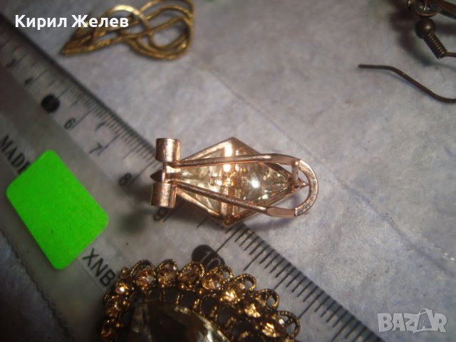 ЛОТ СТАРИ БИЖУТА ОБЕЦИ и ДРУГИ с ФАСЕТИРАНИ КРИСТАЛ и ПОЗЛАТА МАТЕРИАЛ за ХЕНД МЕЙД УКРАШЕНИЯ 30691, снимка 12 - Други - 37912735