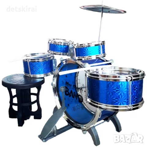 Барабани със стол Jazz Drums, снимка 4 - Музикални играчки - 52392490