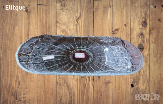 Стъклено плато в елипсовидна форма, снимка 5 - Други стоки за дома - 52861444