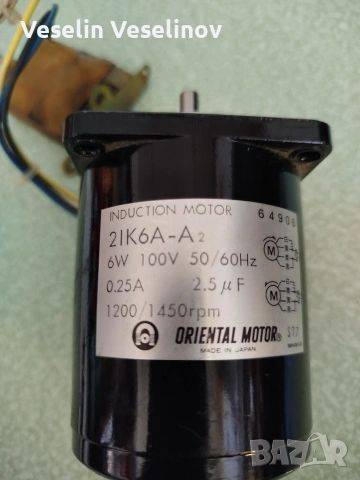 Асинхронен двигател Oriental Motor 21K6A-A2 (100V, 6W) с кондензатор - 4 броя, снимка 3 - Електродвигатели - 54342682