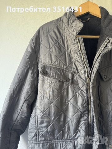 Сиво Мъжко Зимно Яке Barbour - Размер XL, снимка 6 - Якета - 42121857