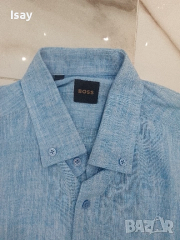 Мъжка риза БОСС М последен размер, снимка 2 - Ризи - 53919183