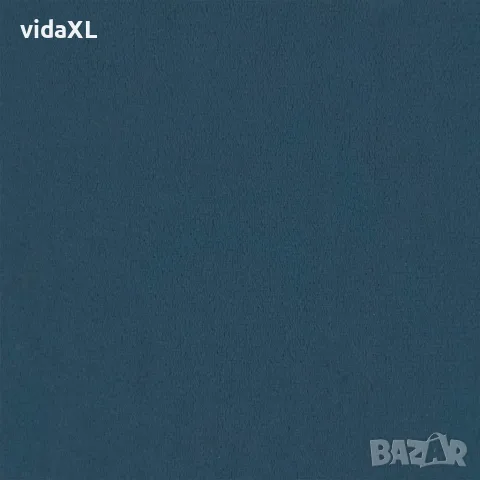vidaXL Пейка с облегалка, синя, 119,5x64,5x75 см, кадифе, снимка 7 - Дивани и мека мебел - 56147394