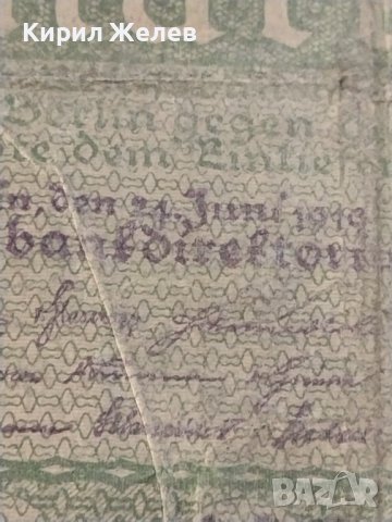РАЙХ БАНКНОТА 50 марки 1919г. Германия УНИКАТ ЗА КОЛЕКЦИОНЕРИ 36812, снимка 4 - Нумизматика и бонистика - 39898887