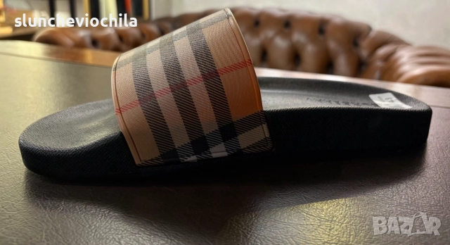 Burberry Vintage Check slides, снимка 4 - Мъжки чехли - 51681649