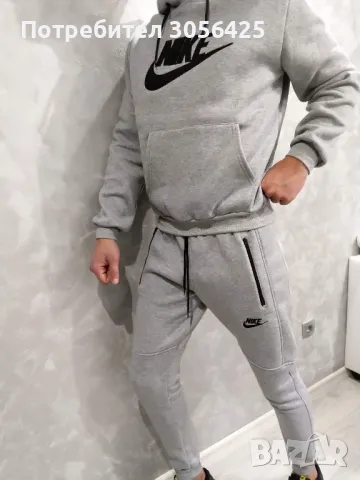 Черен или сив памучен екип Nike , снимка 4 - Спортни дрехи, екипи - 47648758