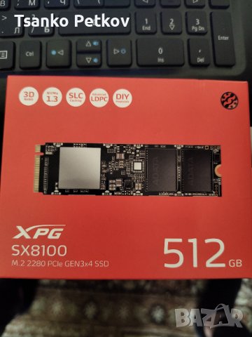 Продавам чисто ново SSD ADATA M.2 512GB, снимка 3 - Други - 44197072
