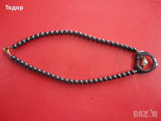 Страхотно колие гердан от камъни хематит 