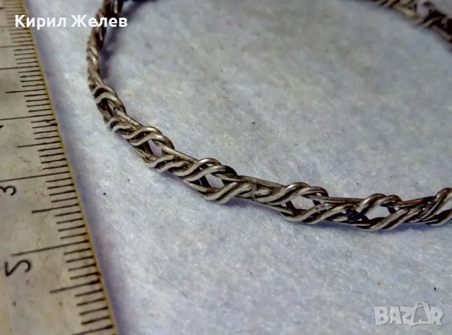 СТАРИННА АЖУРНА СРЕБЪРНА ГРИВНА МНОГО ВИСОКА ПРОБА СРЕБРО РЕТРО ПЛЕТКА РЪЧНА МАЙСТОРСКА РАБОТА 48407, снимка 6 - Антикварни и старинни предмети - 48485585