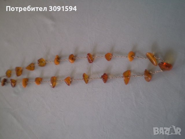 Дамско колие от естествен кехлибар и сребро, снимка 4 - Антикварни и старинни предмети - 36940752