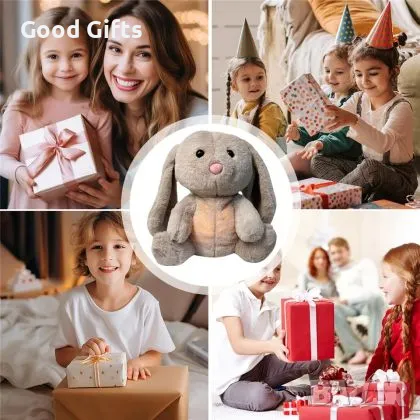 Интерактивно Плюшено дишащо зайче, Плюшена играчка за сън, снимка 5 - Плюшени играчки - 48422720