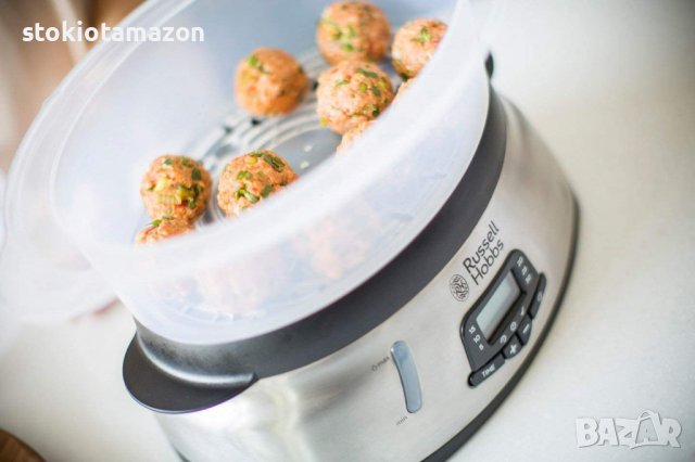 ПРОМОЦИЯ !! Уред за готвене на пара Russell Hobbs 23560-56, 1000W, 10.5 л, Сив, снимка 6 - Уреди за готвене на пара - 37389183