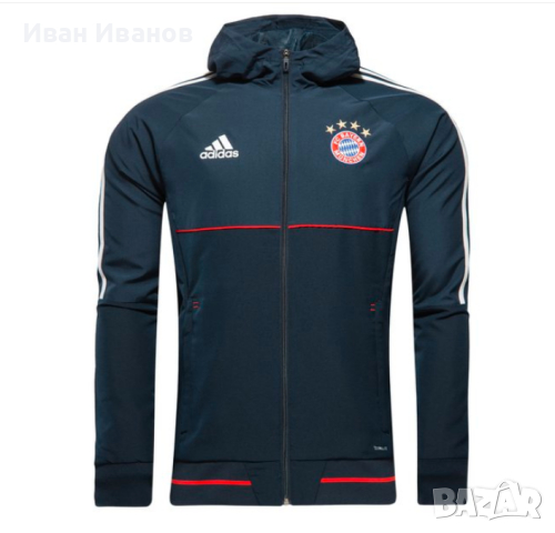 орнище с качулка Adidas Climalite x F.C. Bayern Munchen размер М , снимка 4 - Спортни дрехи, екипи - 44811892
