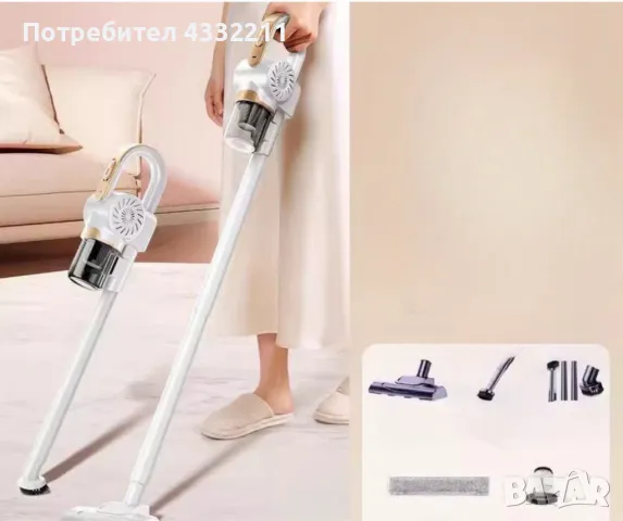 Безжична преносима прахосмукачка с голямо засмукване за отстраняване на ултравиолетови акари 3 в 1 ., снимка 5 - Прахосмукачки - 48408120