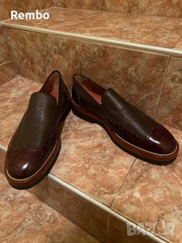 Мъжки кожени обувки мокасини, снимка 4 - Мокасини - 50825747