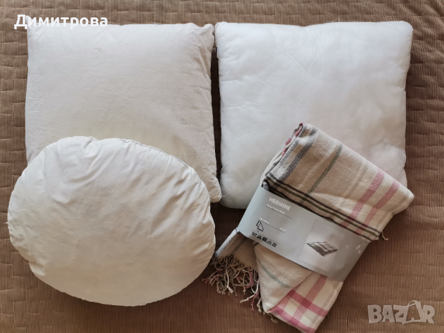 ИКЕА - покривка и възглавници с гъши пух, снимка 2 - Възглавници - 44921355