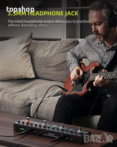 Чисто нов LEKATO Мултифункционален китарен ефект / педал с 36 пресета, редактируеми 4 модула..., снимка 7 - Ресийвъри, усилватели, смесителни пултове - 51572598