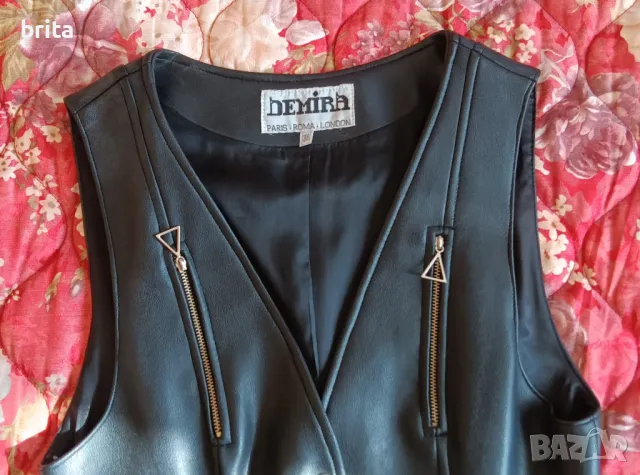 Кожен Елек туника, снимка 6 - Елеци - 49234792