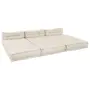vidaXL Модулен диван Текстил Кремаво 210 x 140 x 56 см, снимка 5