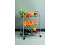 НОВИ! Количка с 3 рафта етажерка с колела 41x23x63 см, снимка 1