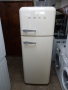 Бежов хладилник с горна камера Smeg ретро дизайн 2 години гаранция!, снимка 1