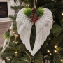 Коледни играчки за елха „Winter White Elegance“ – луксозни висящи декорации с натурален завършек и с, снимка 7