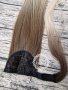 Бутикова Дълга Права Опашка за Коса с Кичур 70 см Цвят Омбре КОД С611, снимка 4
