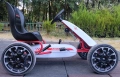 ABARTH Пластмасова картинг кола с педали, бяла + подарък розова каска, снимка 1