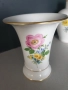 Meissen вази 14-17см/чиния 29см/стара Майсен порцеланова ваза-плато/бяла-цветя-злато, снимка 7