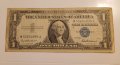 1 долар 1957 САЩ СИН ПЕЧАТ  , сребърен сертификат , снимка 1 - Нумизматика и бонистика - 42059382