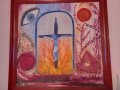 " Свръхестественото" Стефка Балджиева картина полумаслен грунд, снимка 1 - Други ценни предмети - 35209868