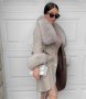 Дамско луксозно палто кашмир вълна и лисица код 338, снимка 1 - Палта, манта - 39712752