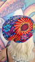 👑 💗Изискан Тюрбан / Шапка Мексиканско Цветно Изкуство Обрисуван Разкош КОД : 0220💗 👑 💋, снимка 8