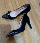 Елегантни обувки с панделка от естествена кожа, снимка 1 - Дамски елегантни обувки - 38341378