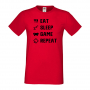 Мъжка тениска Game 4,Eat,Sleep,Game,Anime,Repeat,Ядене,Спане,Геймс,Подарък,Повторение,Празник,Игри, снимка 3