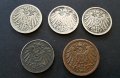 Монети. Германия.Много стари райх монети. 2 и 5 пфенига. 1890, 1899,1904, 1914,1922 година, снимка 9