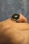 Авторски сребърен пръстен с натурален апатит  , снимка 4