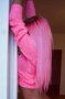 Изкуствена,розова коса, снимка 1 - Аксесоари за коса - 17737116