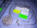 ФИЛИГРАНЕН СРЕБЪРЕН ПЕНДАНТ със СРЕБЪРНА СРЕБРО 925 ВЕРИЖКА ФИНА МАЙСТОРСКА РЪЧНА СТАРА РАБОТА 36452, снимка 11
