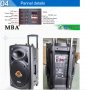 Нови MBA Караоке Колона F15 MBA 3000w с 2 микрофона ,акумулатор, Bluetooth и FM, снимка 9