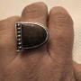 Масивен  сребърен пръстен с голям естествен ахат КОЛЕДНО НАМАЛЕНИЕ 