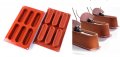 6 Дълги заоблени Кубоидни овал форми силиконов молд калъп за направа десерти с крем шоколад мус, снимка 2
